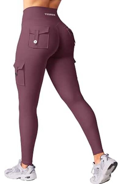 GENERAL YEOREO CoreFlex Workout Cargo Leggings with Pockets for Women Hidden ...