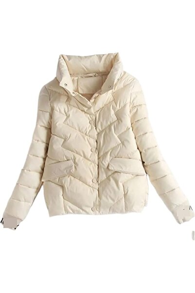 GENERAL Womens puffer jacket Autumn And Winter Women Jacket Black Beige Short...