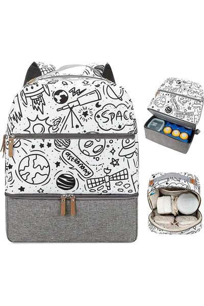 KASTWAVE Diaper Bag Backpack, Multi-Function Baby Travel Bag with Insulated P...