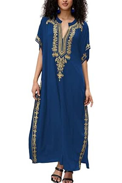 YouKD Women's Boho Long Kaftan Dress Maxi Cardigan One Size Loungewear Bikini...