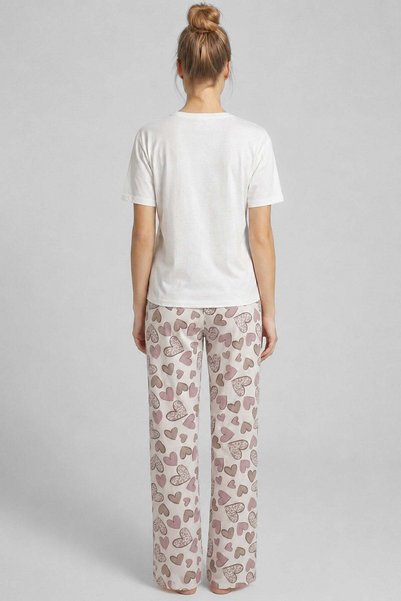 Mısırlı Egyptian Women's Cotton Pajama Set White
