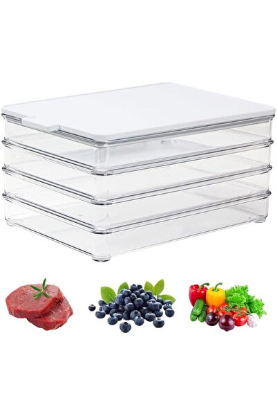 Generic Deli Container, Stackable Food Storage Box with Lid, Freezer Containe...