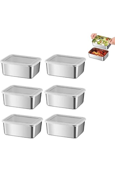 Generic Stainless Steel Food Storage Containers with Lids - Reusable Metal Me...
