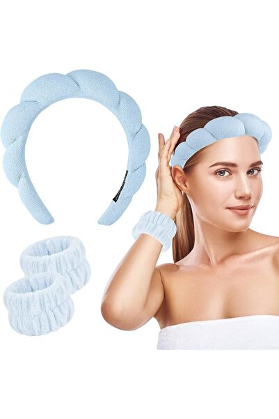 Hannea ® Spa Headband Wristband Combo for Women Girls Face Washing, Sunflower...