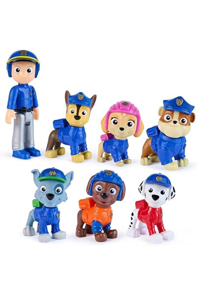 PAW PATROL حزمة فريق البحث والإنقاذ مع 7 شخصيات قابلة للتجميع، تشمل رايدر و6 ...
