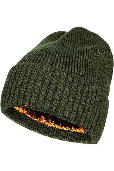 GENERAL Plus Size Fleece Lined Beanie Hat - M/L/XL/XXL Merino Wool Beanie Hat...