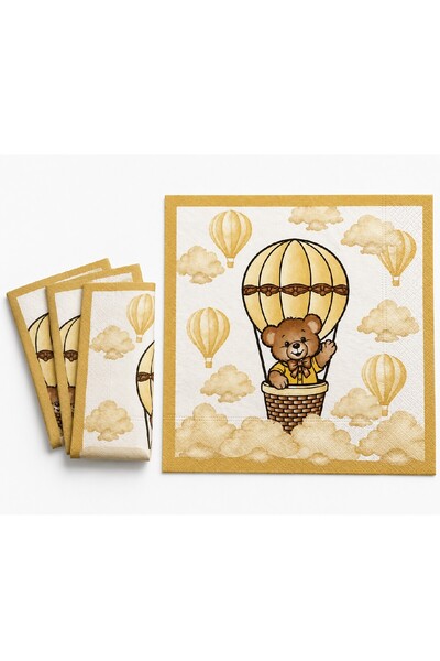 Bkmc Șervețel pentru Baby Shower cu ursuleț |   Set de decorațiuni pentru pet...