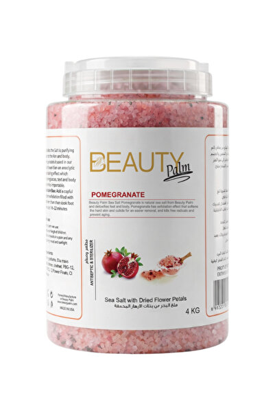 Beauty Palm Sea Salt Infused with Dried Petals 4kg - Pomegranate