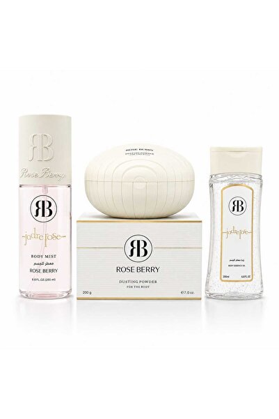 roseberry Rose Berry مجموعة تعطير وترطيب جادر روز للعناية بالجسم – 3 قطع