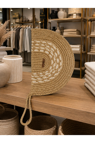Ckdesign Γυναικεία χειροποίητη τσάντα από γιούτα |   Πλεκτό Κλάτς Μισοφεγγάρι...