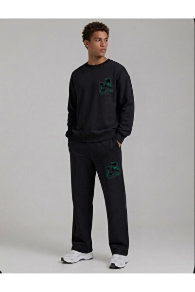 FUFLUNS La California Printed Men's Tube-Cut Crewneck Bottom/Top Tracksuit Set