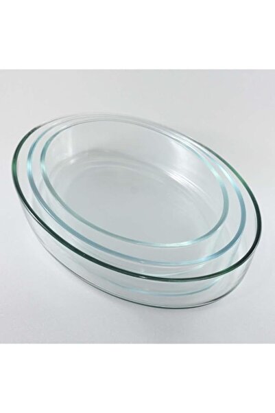 Generic Home Maker Glass Oval Oven Baking 3-Pieces Set