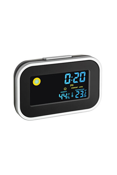 TFA Ψηφιακό Επιτραπέζιο Ρολόι LCD με Ξυπνητήρι Μαύρο 60.2015