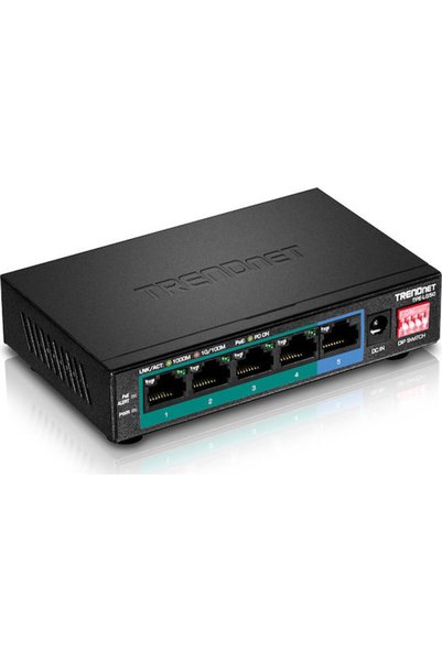 TRENDnet TPE-LG50 Μη διαχειριζόμενος διακόπτης L2 PoE+ με 4 θύρες Gigabit Eth...