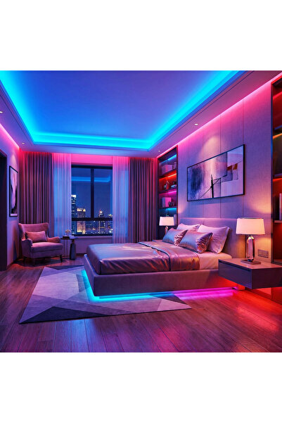 Alista Home Bandă LED RGB 5m IP65, telecomandă, efect muzical, iluminat ambie...