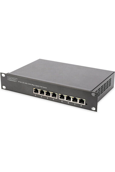 Digitus DN-95317-1 Μη διαχειριζόμενος διακόπτης L2 PoE+ με 8 θύρες Gigabit Et...