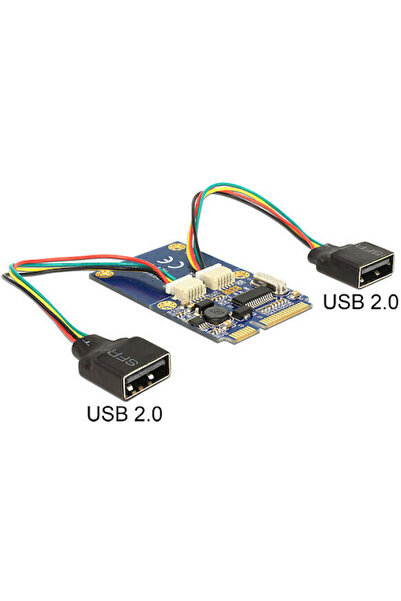 DELOCK Κάρτα Mini PCIe / USB 2.0 2 X Κωδικός: 95242