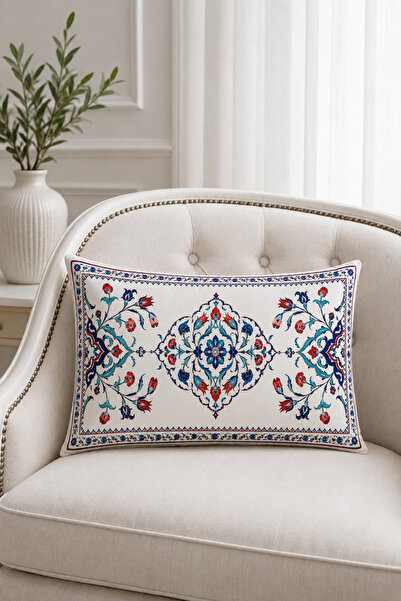 HOMESSA Iznik Tile 2-Piece Throw Pillow Cover 35X55 cm
