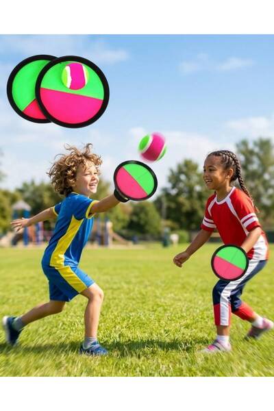 pınaxar Velcro Racket Game 2 Rackets 1 Ball Outdoor Fun Set