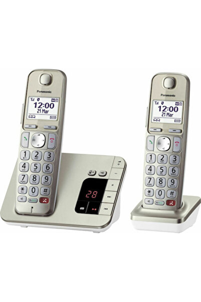 PANASONIC KX-TGE262GN Ασύρματο Τηλέφωνο Σαμπανί