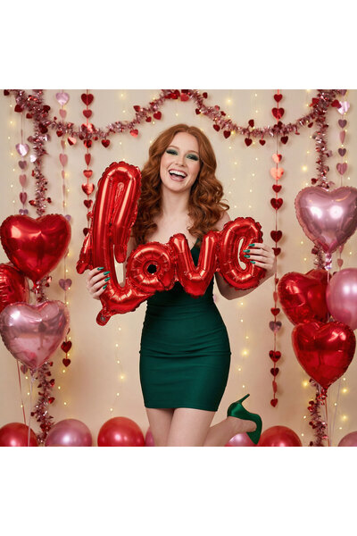 Alista Home Balon din folie LOVE, decor romantic de Ziua Îndrăgostiților, pen...