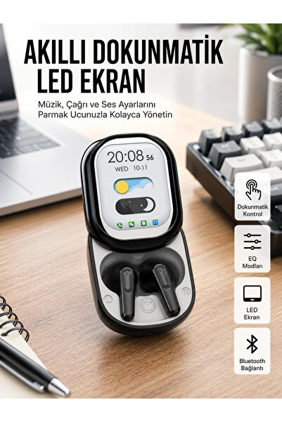 ENC Destekli Bluetooth 5.4 Kulaklık – EQ Ayarlı, Akıllı Kutulu