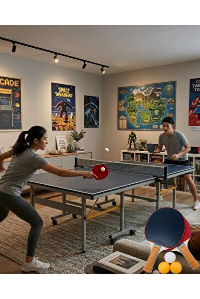 pınaxar Table Tennis Racket and Ball Set Fun Game for Home and Outdoor