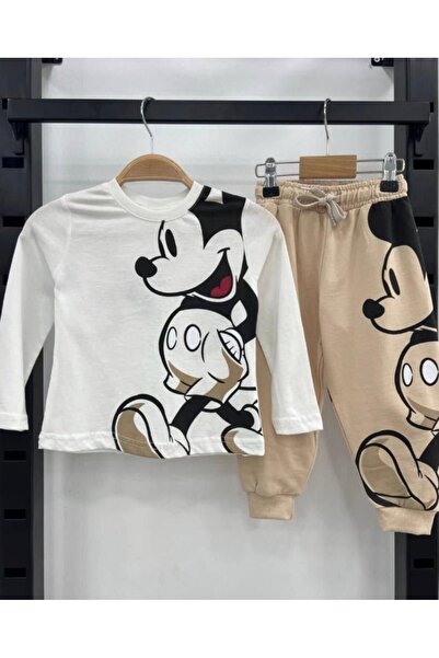 ZARİNA Mckeyy Mouse Printed Crew Neck Undergarment Set Tracksuit