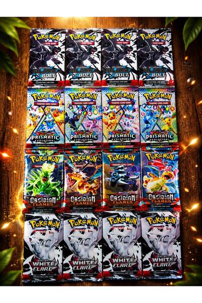 Abetto Market Pokemon Playing Card 4 Sets in One Total 16 Packs Pokemon Playi...