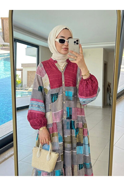Kirazca Butik Women's Viscose Hijab Dress