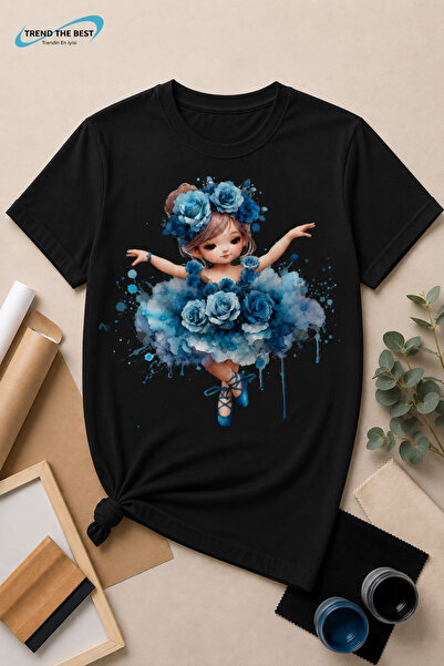TREND THE BEST Trendin En İyisi Summer Ballerina Blue Rose Printed Girls' and...