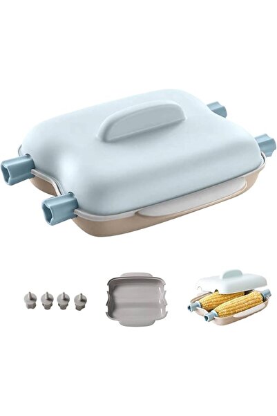 Tazweeq Microwave Corn Steamer with Lid & Handle, Portable Food-Grade for Kit...