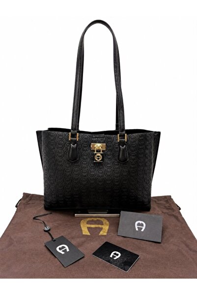 Generic Brand Fashionable Leather Embossed Handbag with Gold Metal Lock for W...