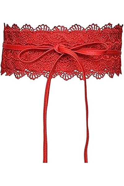 HALAMODO Women's Bowknot Lace Wide Waist Band Belt Women Belt Bow Tie Wrap Fa...