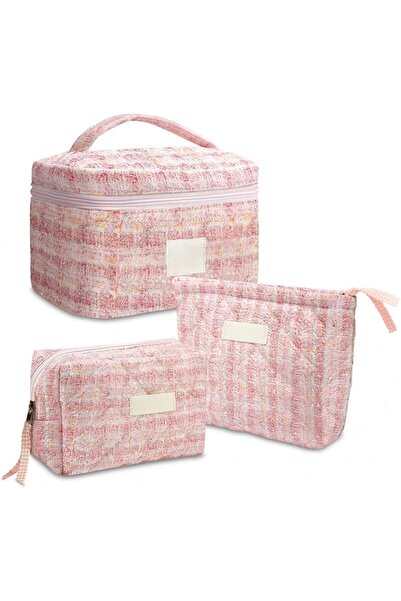 SYOSI Makeup Bag Set 3 Piece, Travel Toiletry Organizer, Portable Cosmetic Ba...
