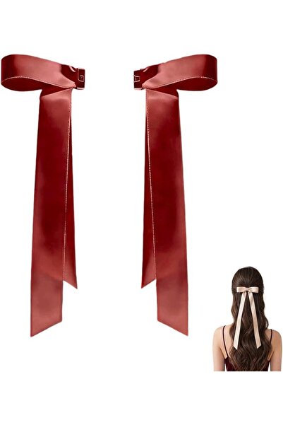 Generic Ballet Style Magnetic Bow Hair Clip, Detachable Satin Ribbon Hair Acc...
