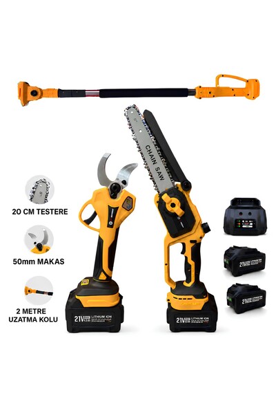 PROHUMMER PHM008-2M 2 Metre Alüminyum Teleskopik Uzatma Kolu 50mm Bağ Makası ...