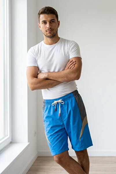 OEM Pantaloni scurți sport pentru bărbați cu buzunare și șnur, 25918