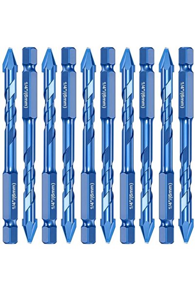 STARSTAR Eccentric twist drill 10pc 1/4" for glass/cement/granite.