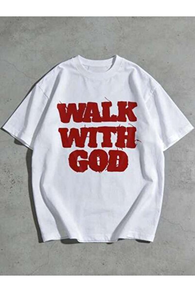 k222 1pc Womens Walk With God Graphic TshirtCotton 180gsm.Printed Tee.Unisex ...