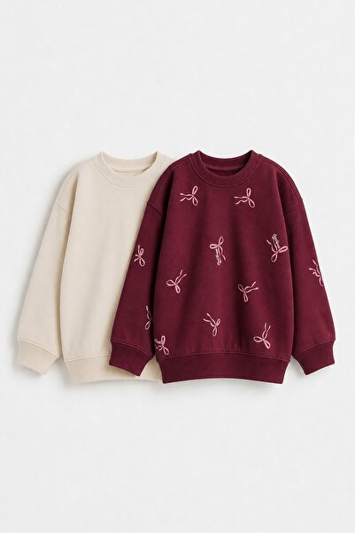 LEFTIES 2'li kontrast sweatshirt paketi