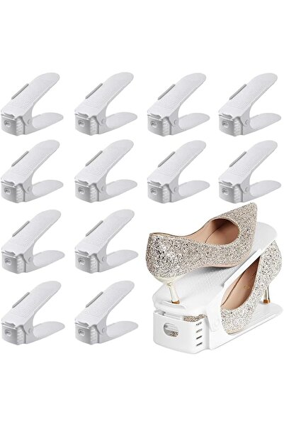 GoldenLike Shoe Slots Organizer Shoe Stacker for a Pair of Shoes, 4 Levels Ad...