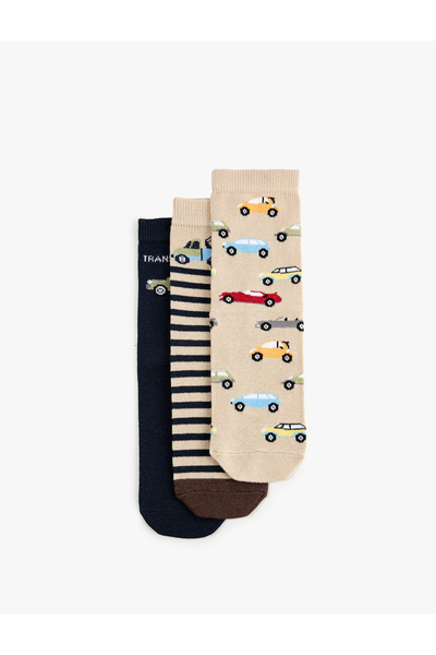 Koton Set de 3 șosete din bumbac cu model