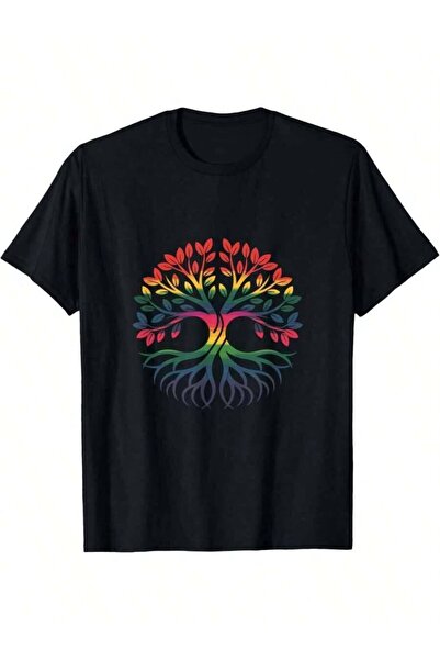 26LIK Men's Tree Ally-Shirt - Gay Rights Symbol Short Sleeve Crew Neck Shirt ...