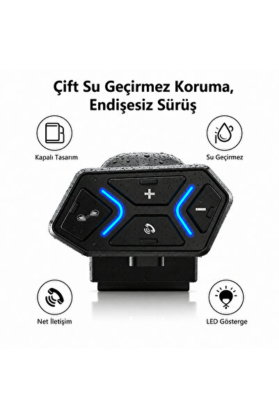 qasul C25 Kask Bluetooth Kulaklık – Güçlü Ses, Hızlı Bağlantı, 20 Saat Kullanım