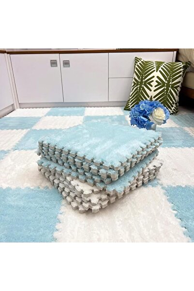 Tazweeq 20pcs Plush Foam Floor Mats, Interlocking Carpet Tiles, Squares Fluff...