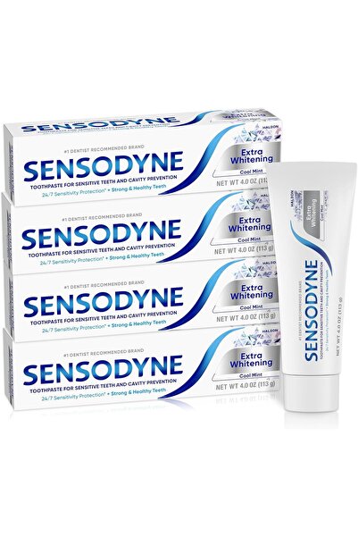 Sensodyne Extra Whitening Toothpaste for Sensitive Teeth and Cavity Preventio...