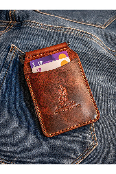 Fi Leather Atelier Frisco Taba Hakiki Dana Derisi Klipsli Cüzdan - 8 Kart ve ...