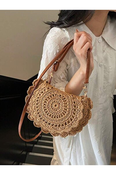 OEM Geantă mică de umăr/crossbody simplă la modă de vară din paie