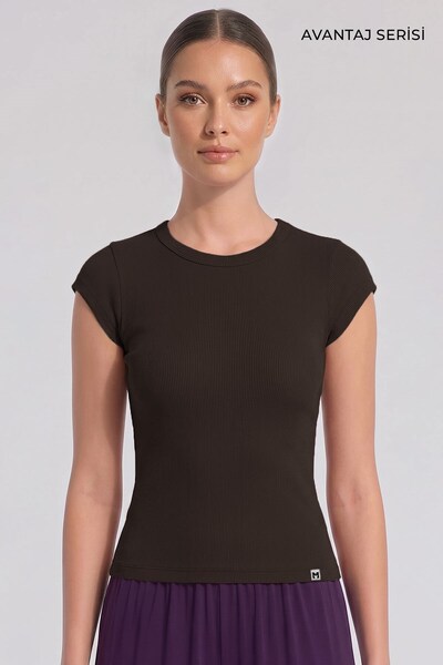 Aytuğ&Mısırlı Egyptian Women's Camisole Zero Sleeve Tshirt Brown